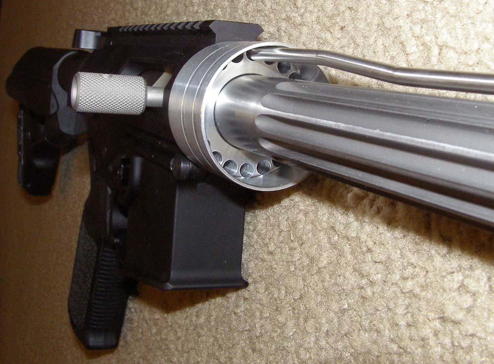 new ar build showing fluted barrel & barrel nut.jpg